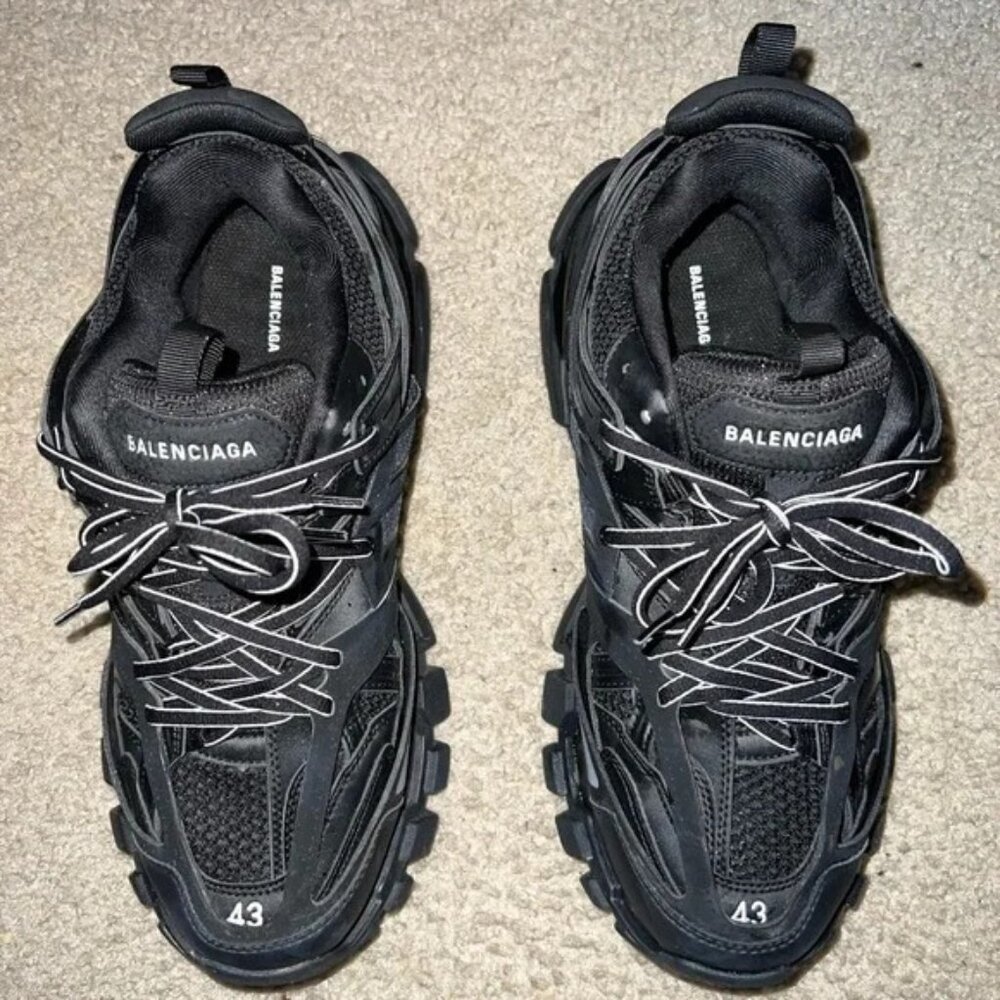 Balenciaga all black track sneakers, comes 2 extra pairs of laces.
